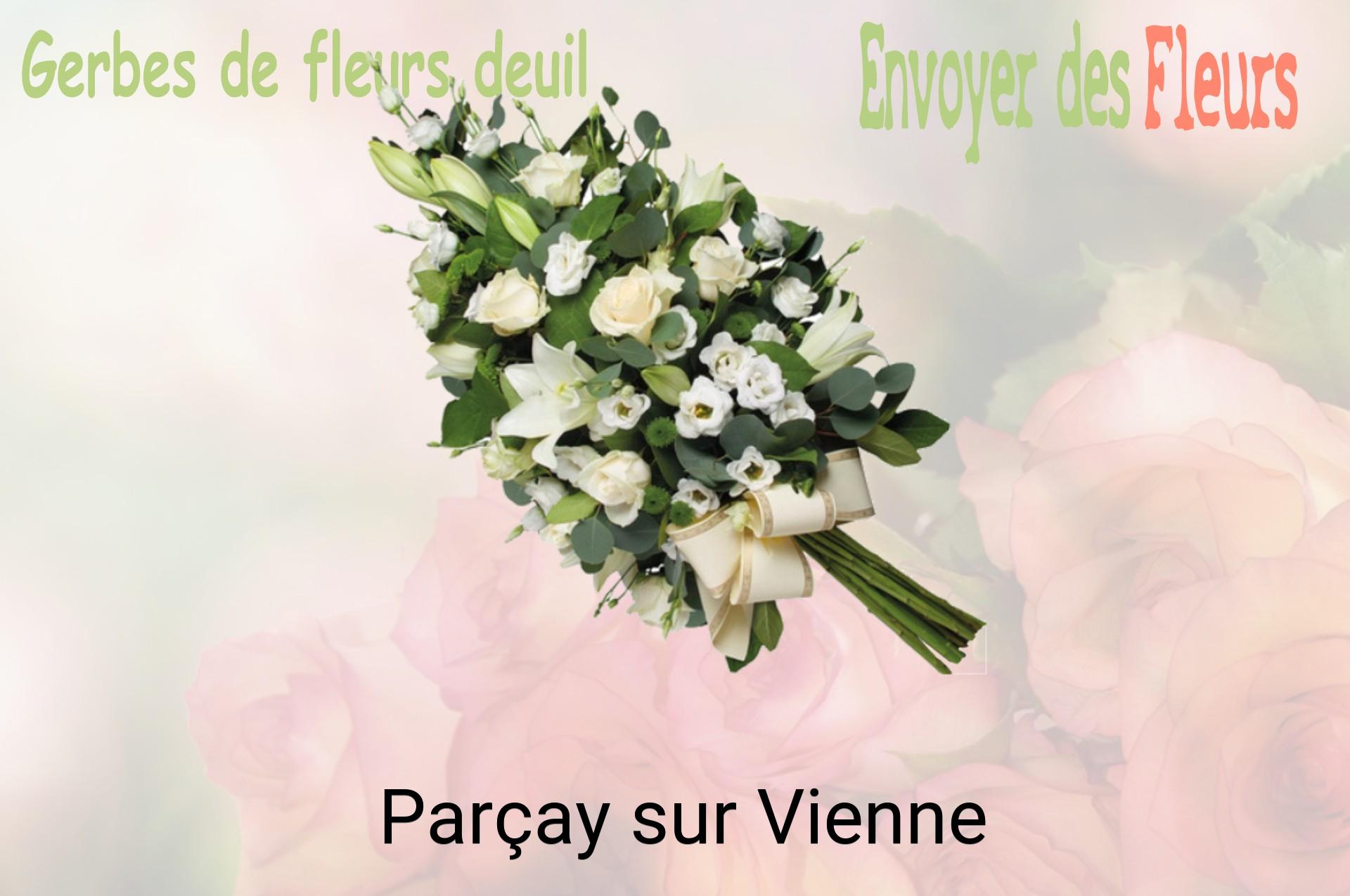 Gerbe de fleurs de deuil livrée à Parçay-sur-Vienne